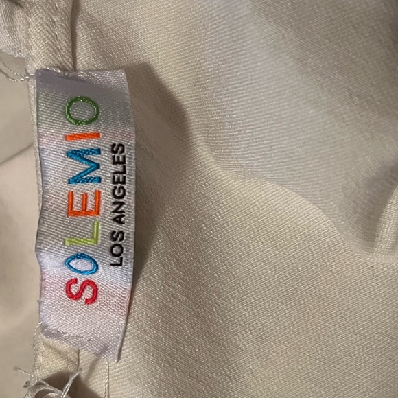 Solemio Los Angeles Wired Deep V White Romper - Picture 2 of 2